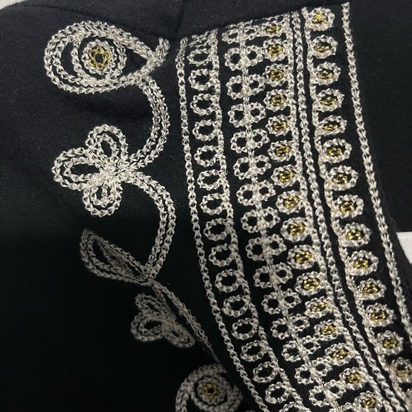 INC International Concepts Black Tunic with White Embroidery - Picture 4 of 4